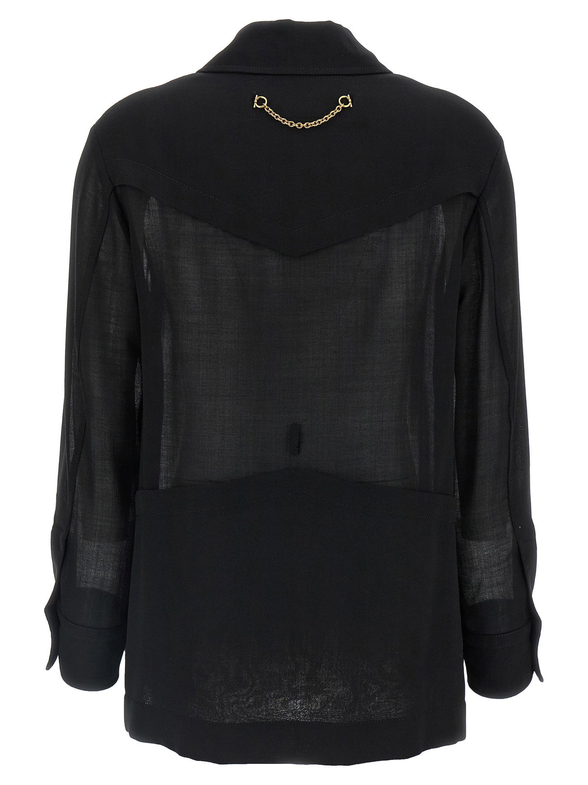 Ferragamo Semi-sheer Wool Jacket