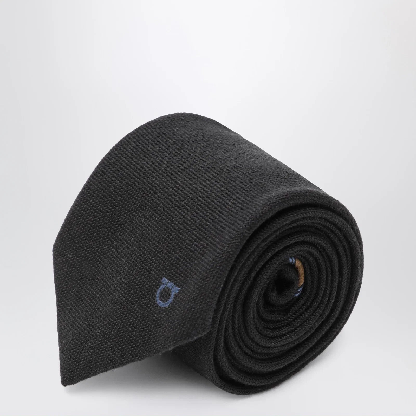 Ferragamo Dark grey Gancini jacquard tie