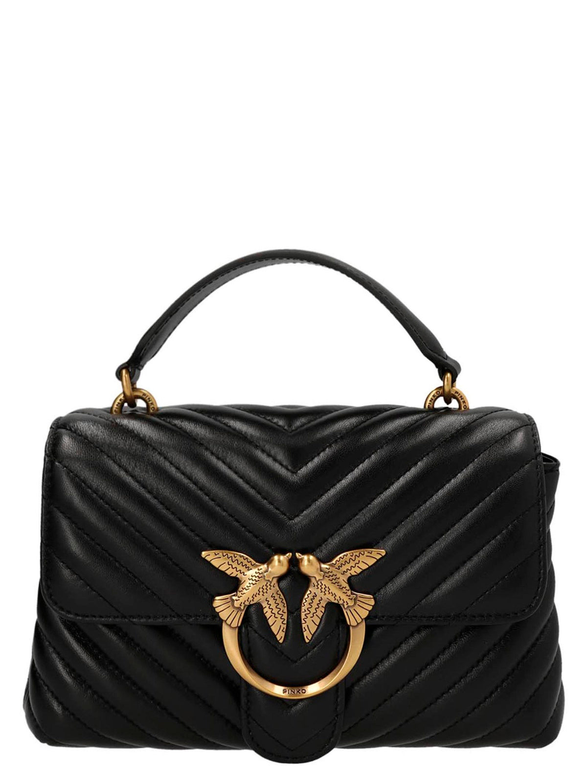 Pinko Hand Bag Big Lady Love Bag Puff Chevron