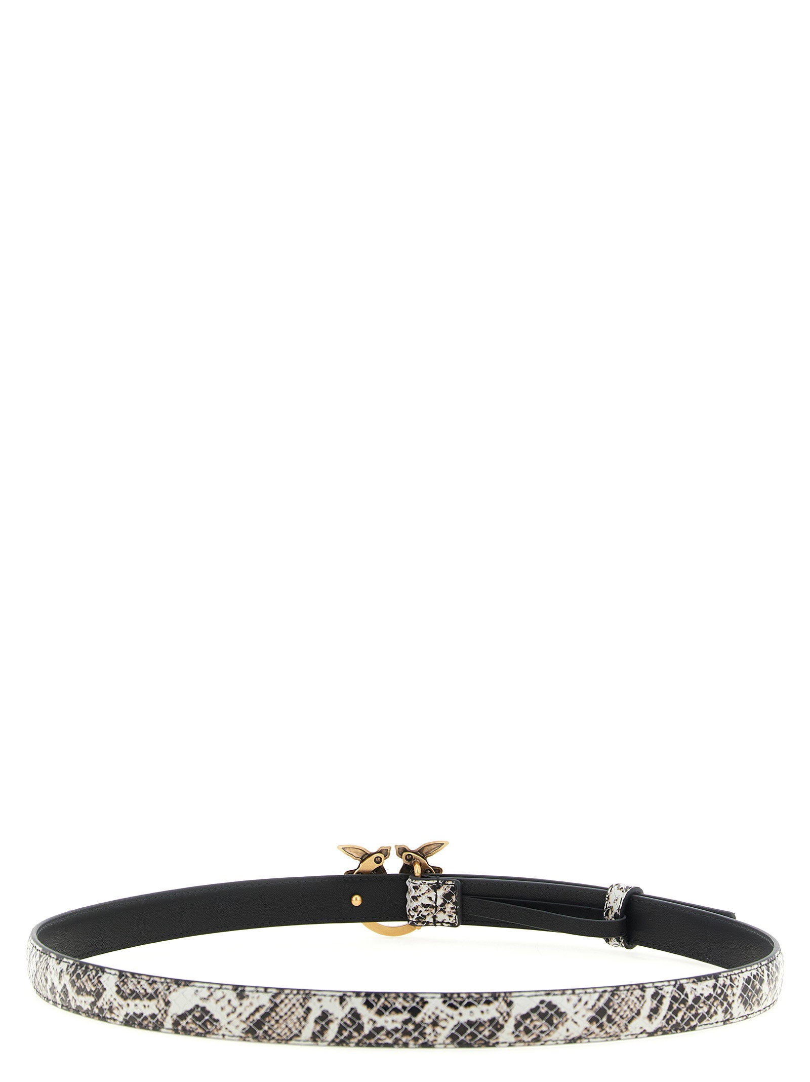 Pinko Python Print Leather Belt