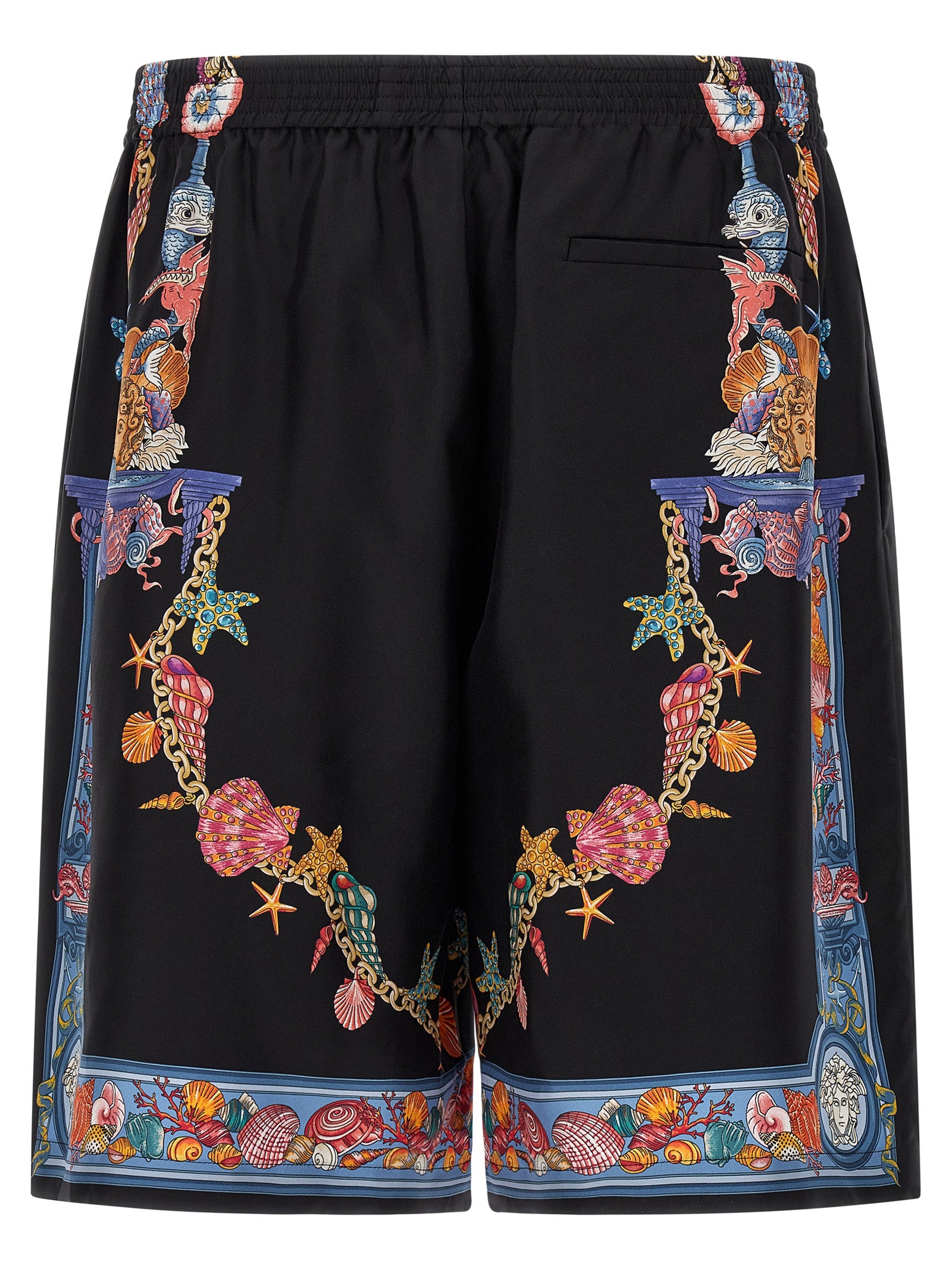 Versace Coral Theatre Print Bermuda Shorts