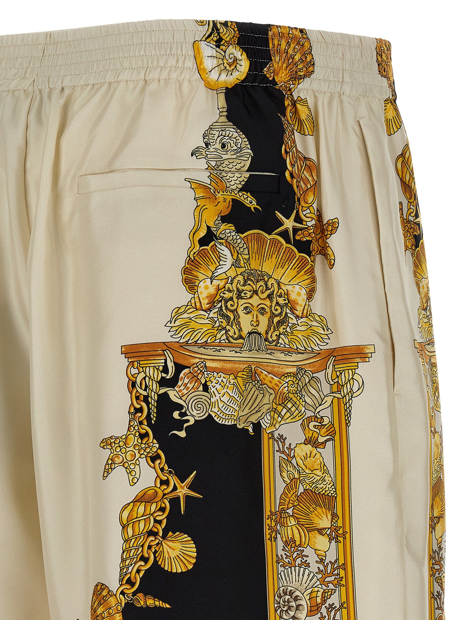 Versace Coral Theatre Print Bermuda Shorts