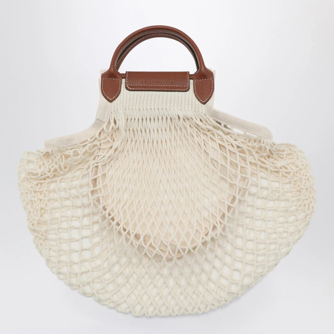 Longchamp Ecru La Pliage Filet small