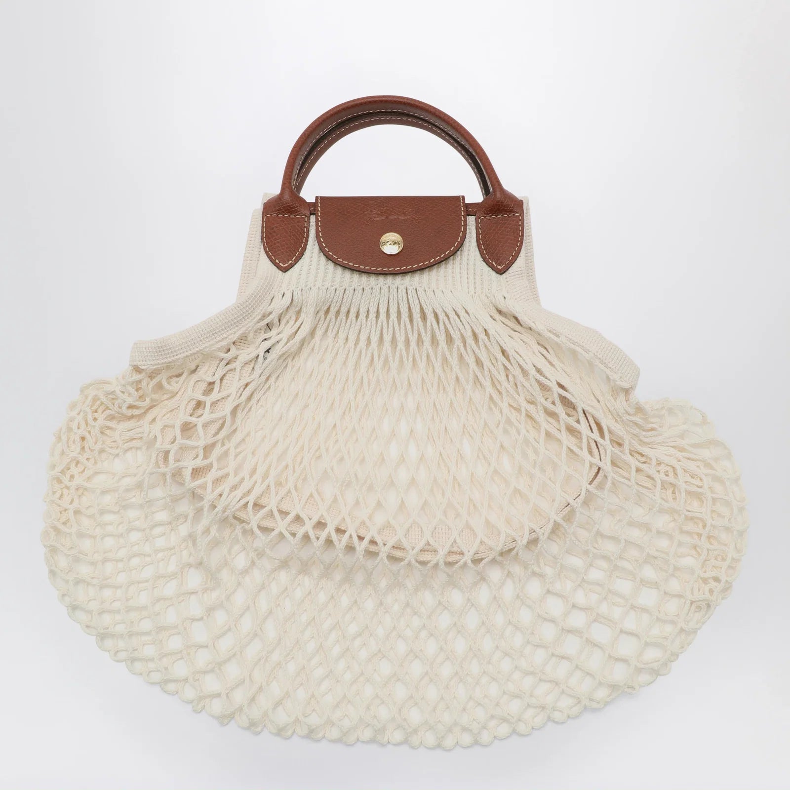 Longchamp Ecru La Pliage Filet small
