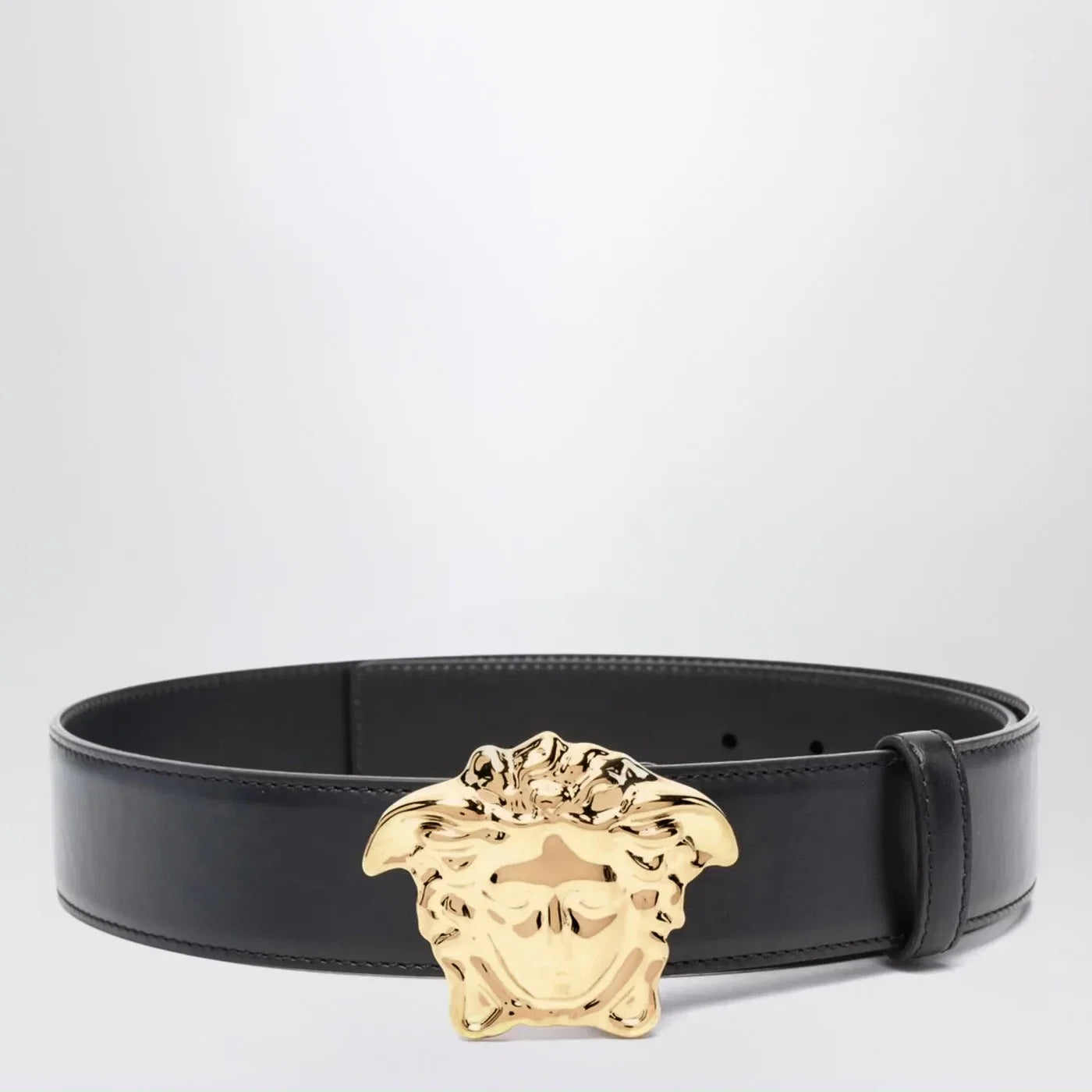Versace Black belt with Medusa Head buckle