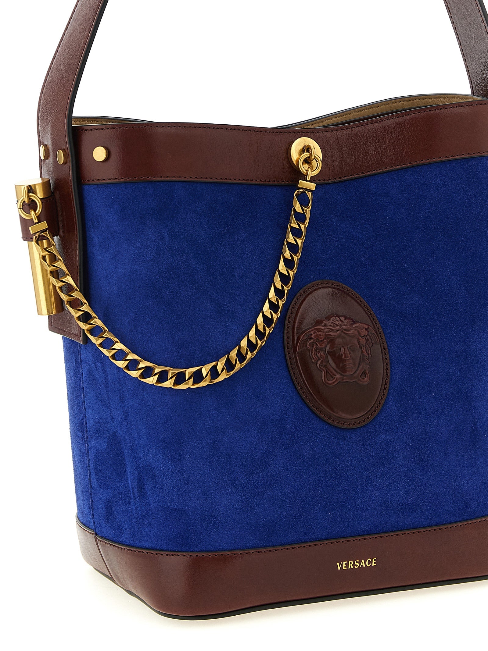 Versace Pivot Small Bucket Bag