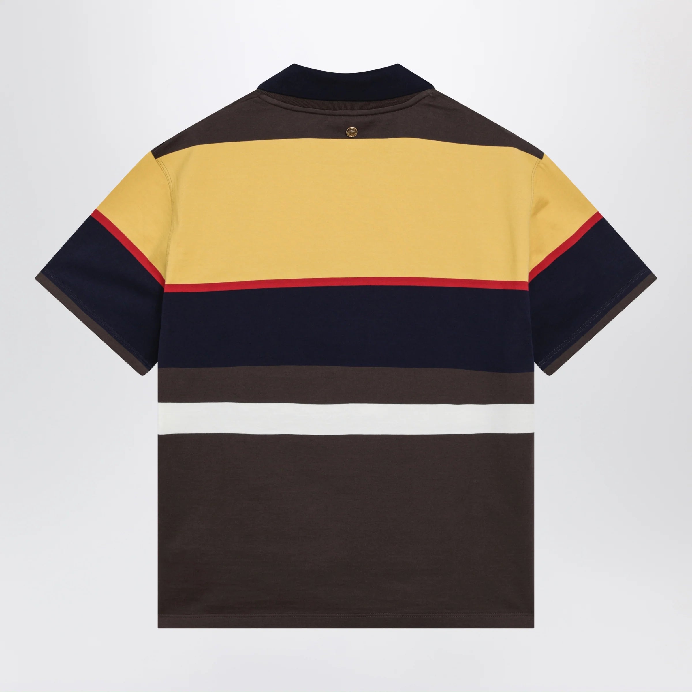 Versace Color-block striped cotton polo T-shirt