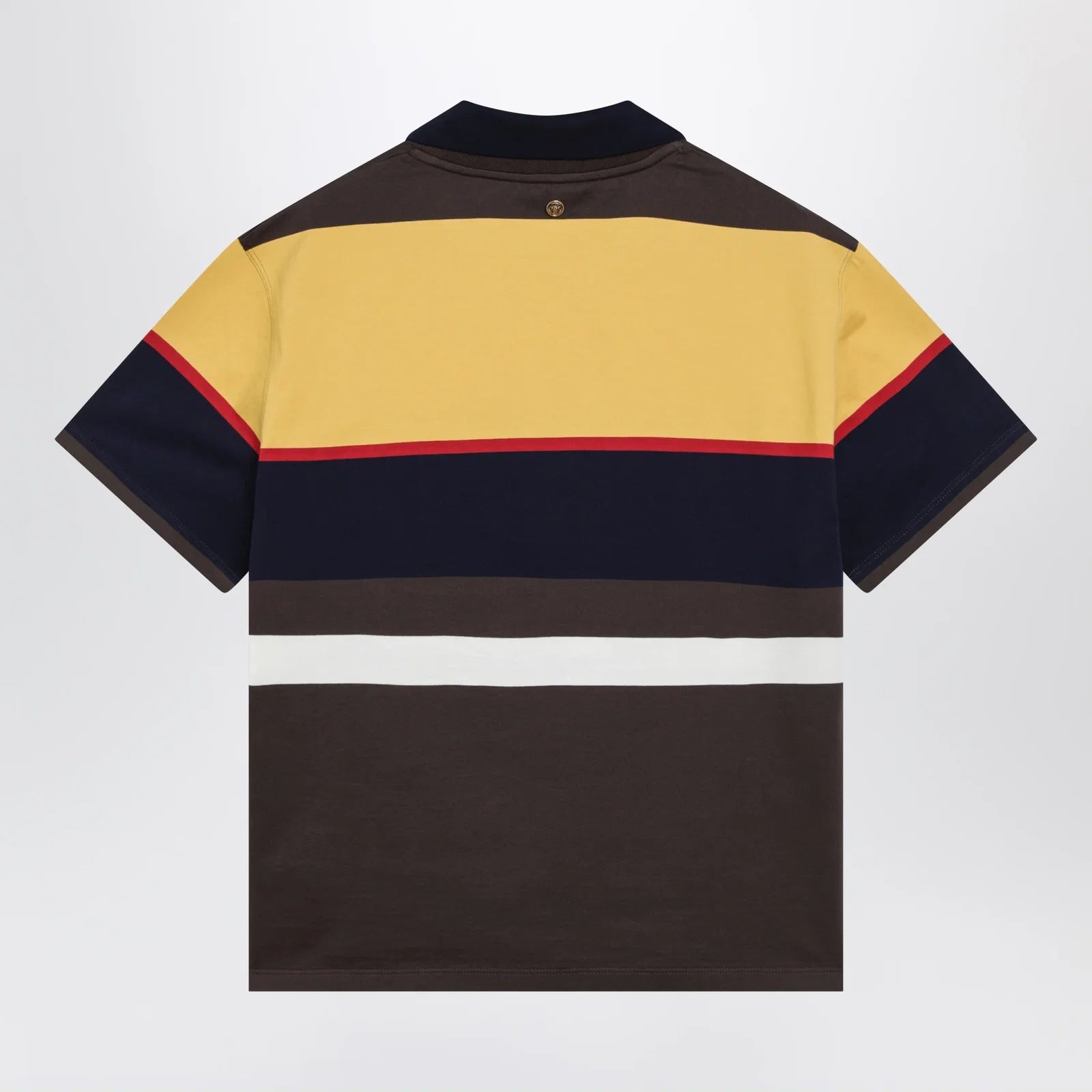 Versace Color-block striped cotton polo T-shirt