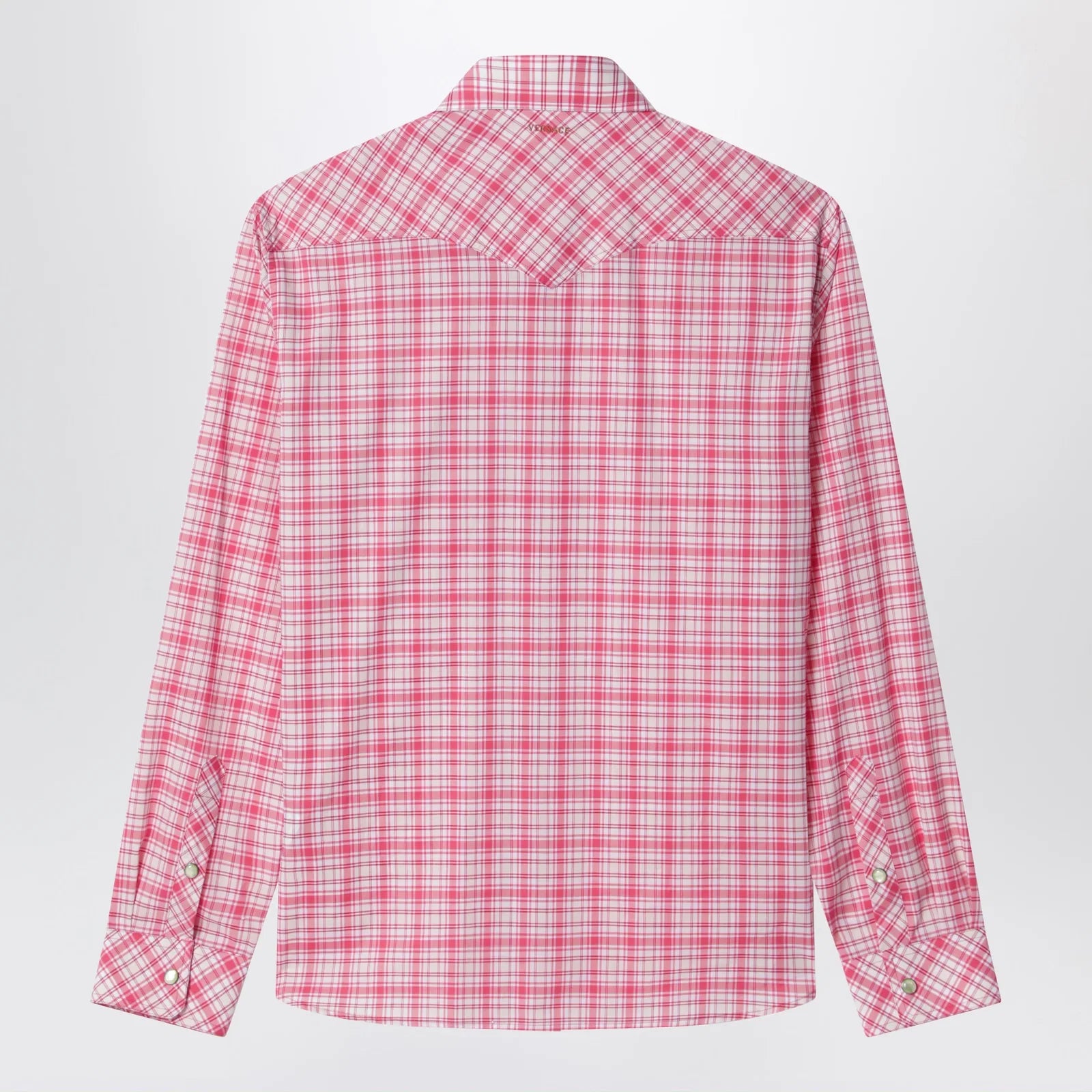 Versace Slim-fit cotton poplin check shirt