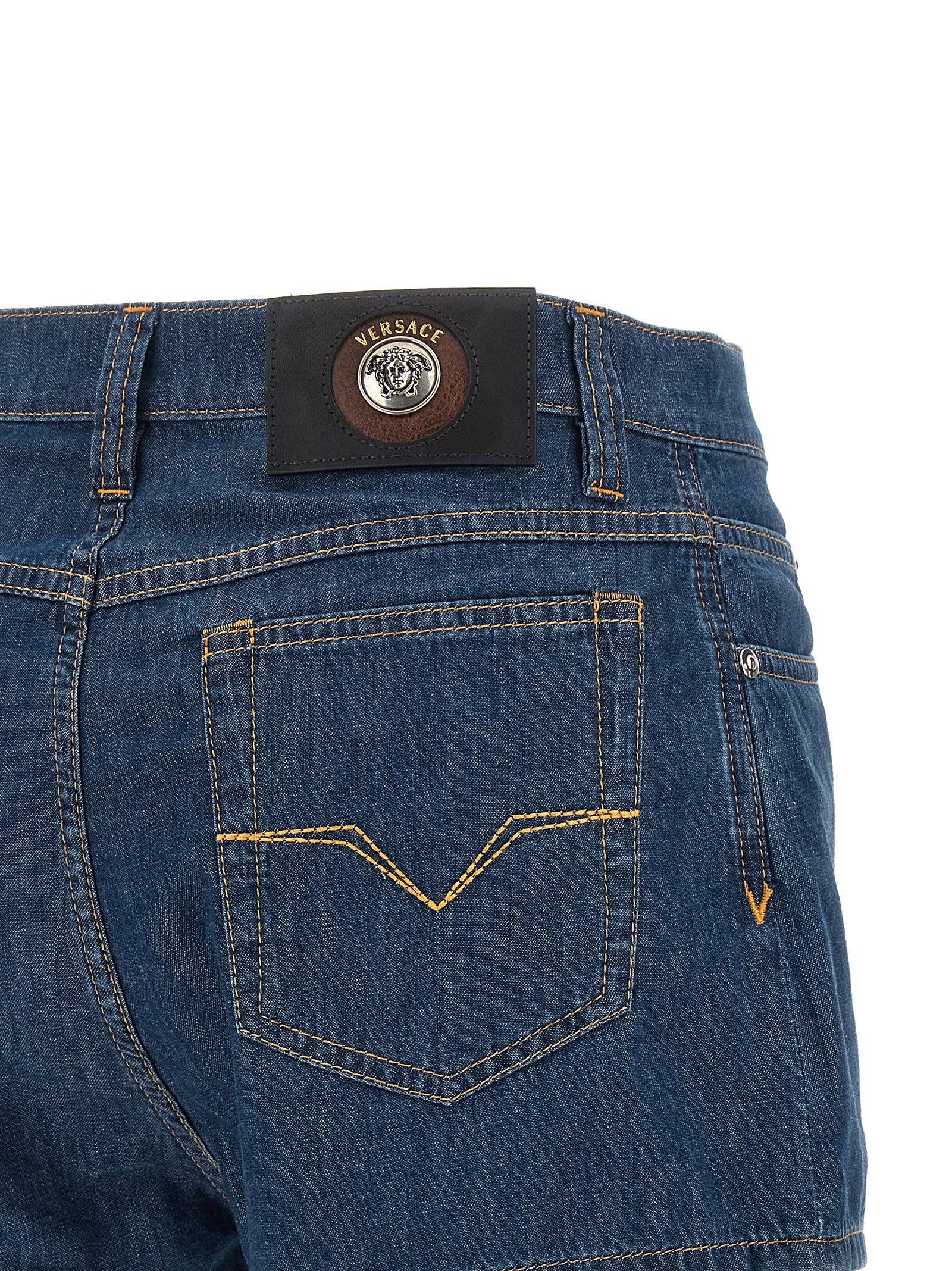 Versace Chambray Denim Shorts