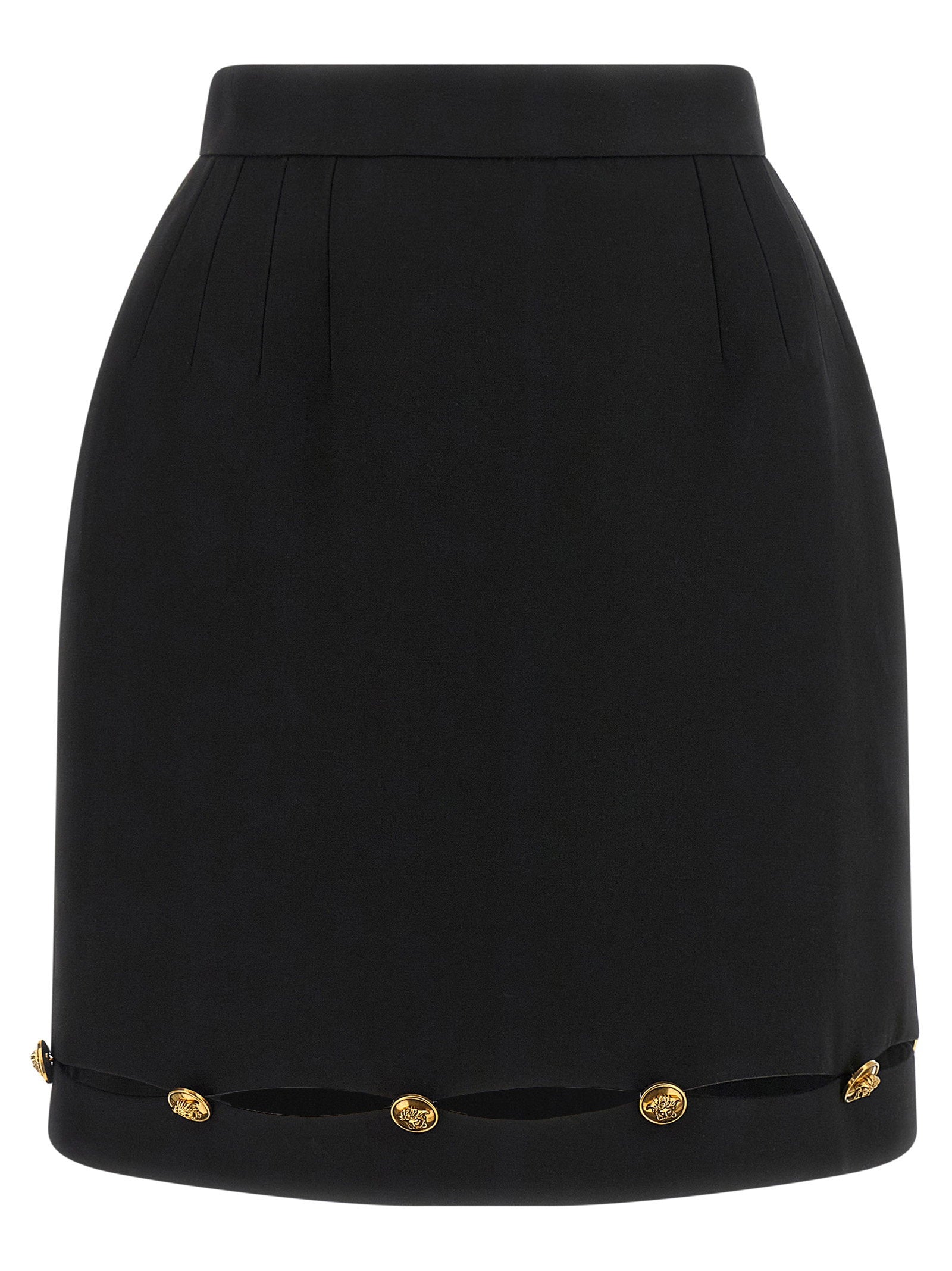 Versace Grain De Poudre Wool Skirt