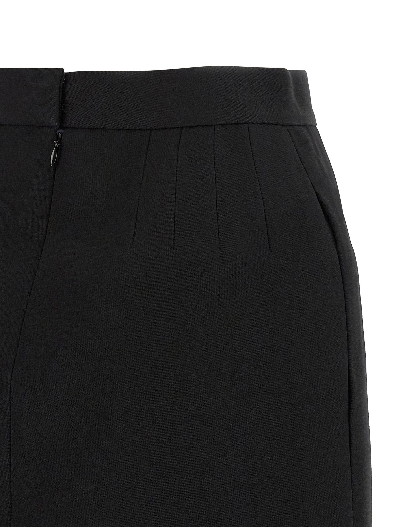 Versace Grain De Poudre Wool Skirt