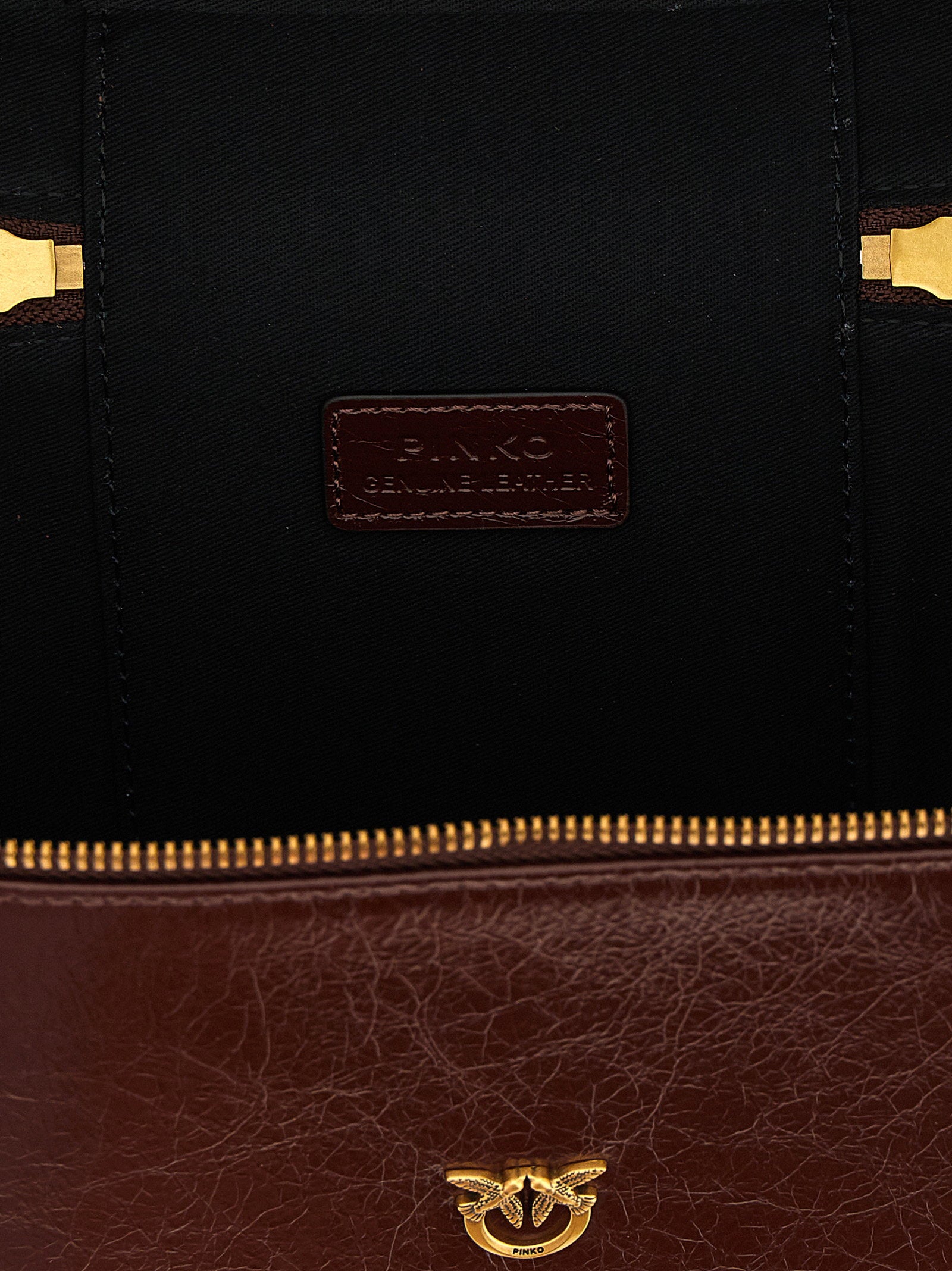 Pinko Crumpled Effect Leather Handbag