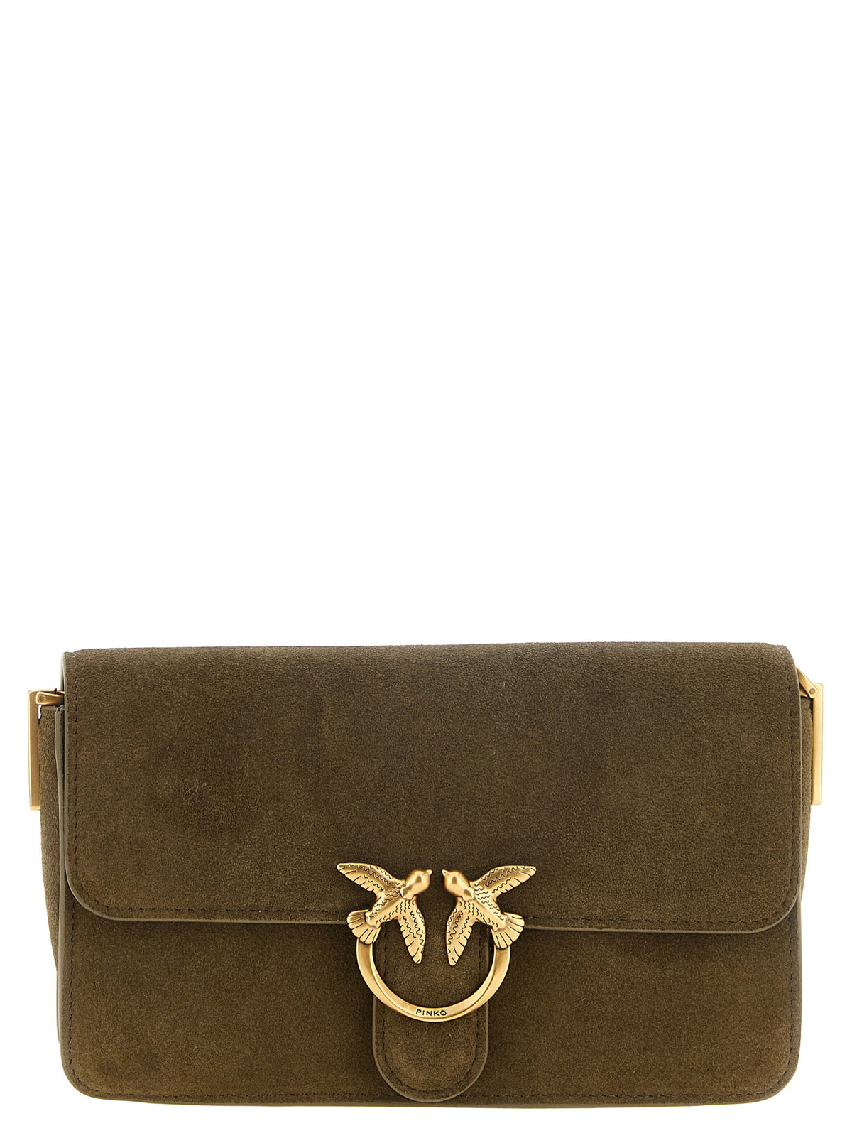 Pinko Love One Slouchy Classic Green Shoulder Bag