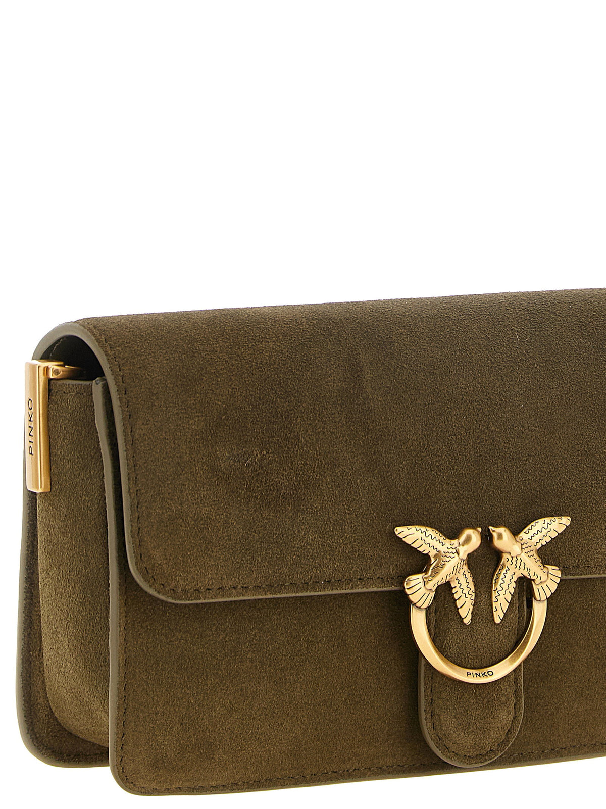 Pinko Love One Slouchy Classic Green Shoulder Bag