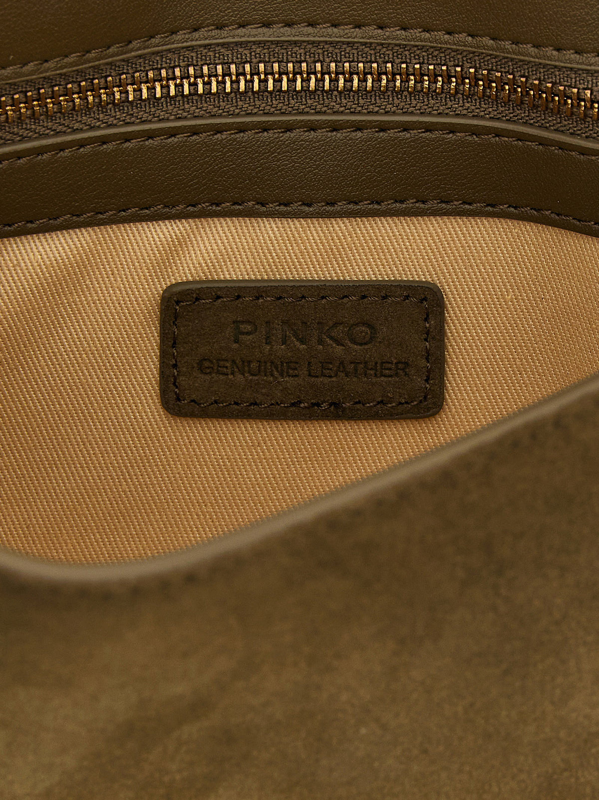 Pinko Love One Slouchy Classic Green Shoulder Bag
