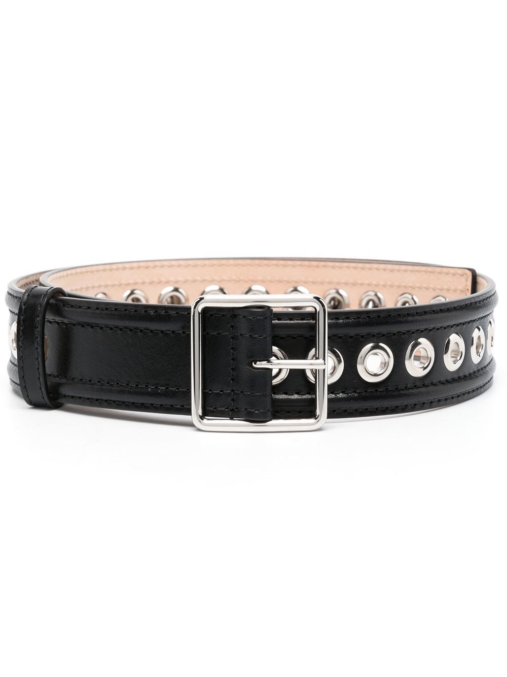 Alexander McQueen eyelet-detail leather belt
