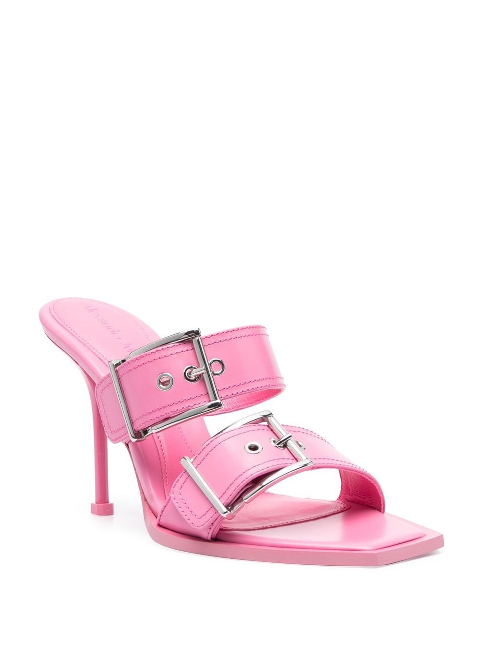 Alexander McQueen 100mm Buckle Leather Sandals