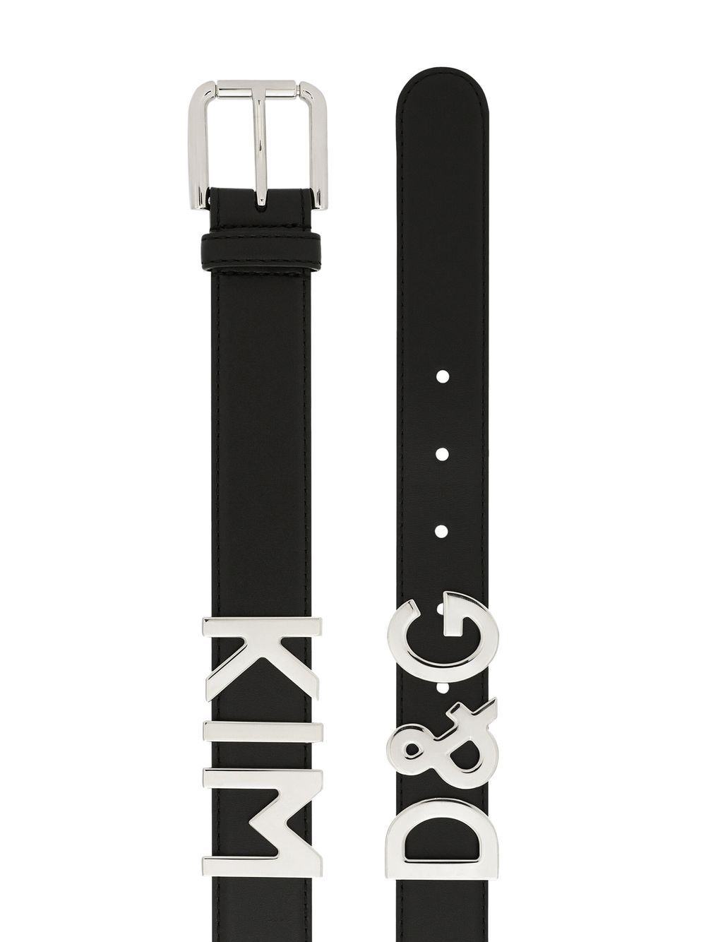 Dolce & Gabbana logo-lettering Leather Belt