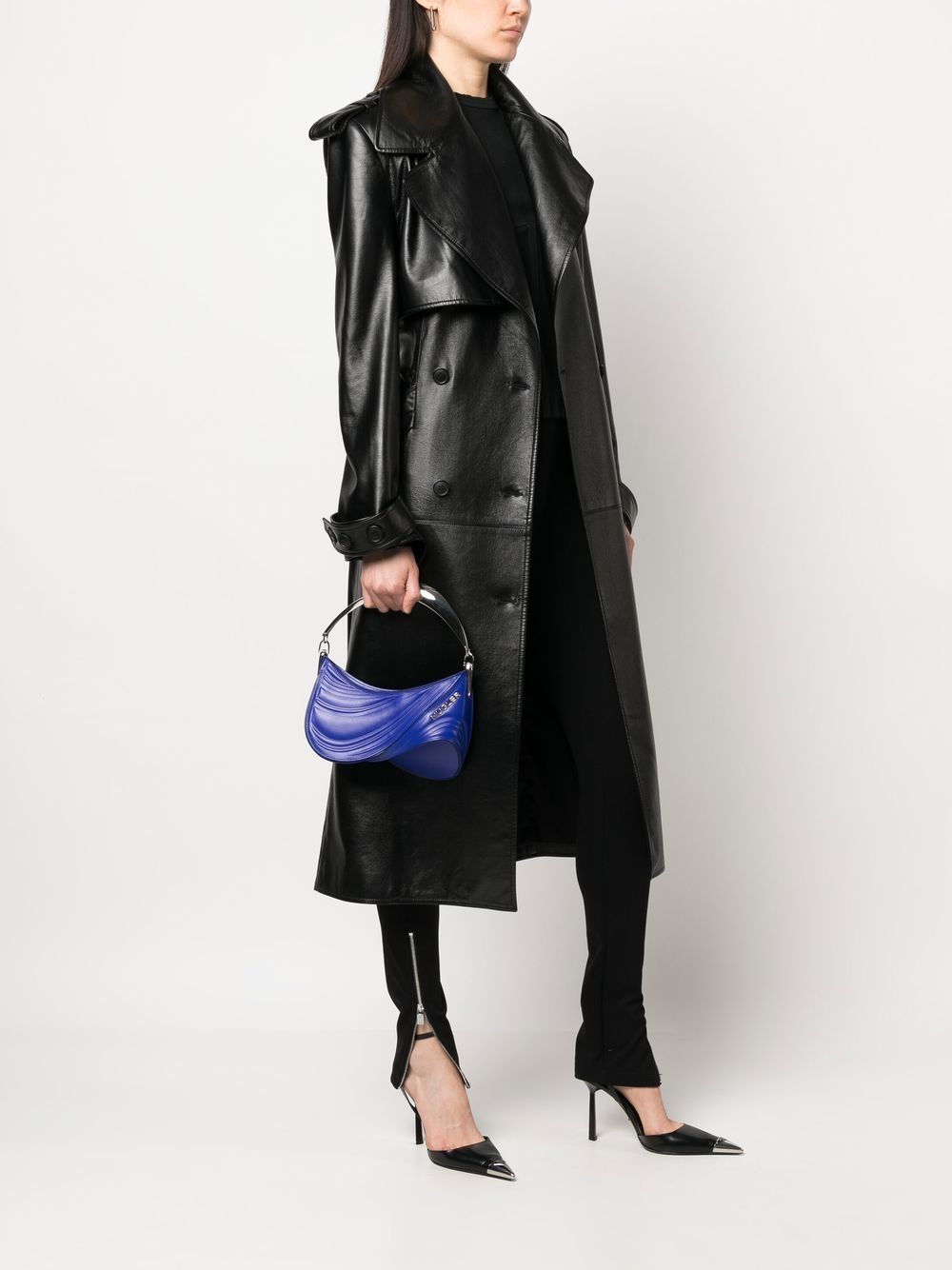 Mugler small Spiral Curve 01 embossed tote bag
