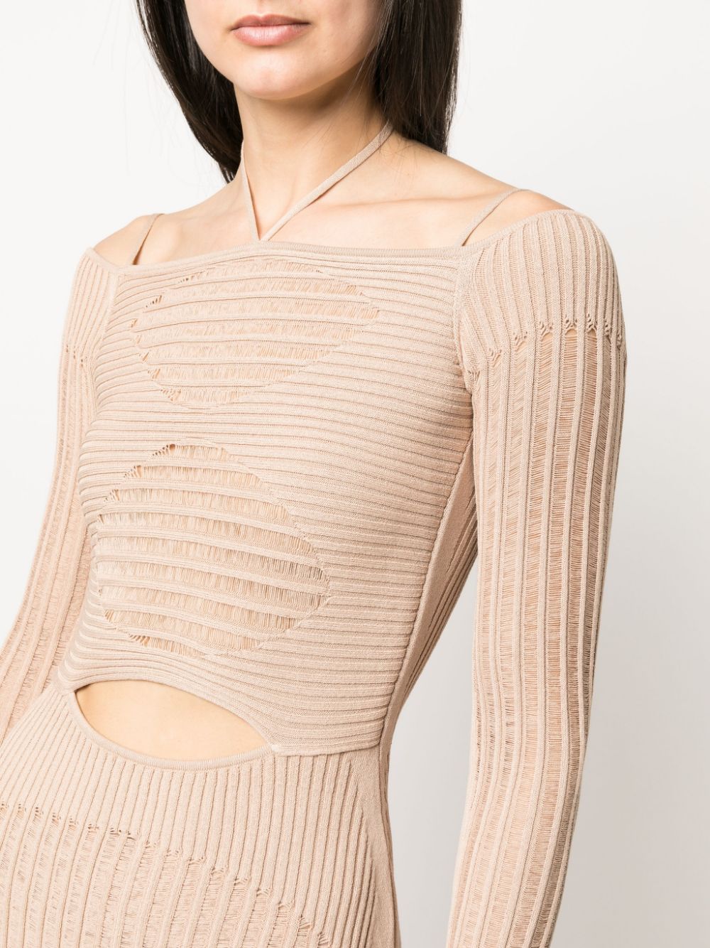 AndreĀdamo AndreÄdamo Knit ribbed mini dress
