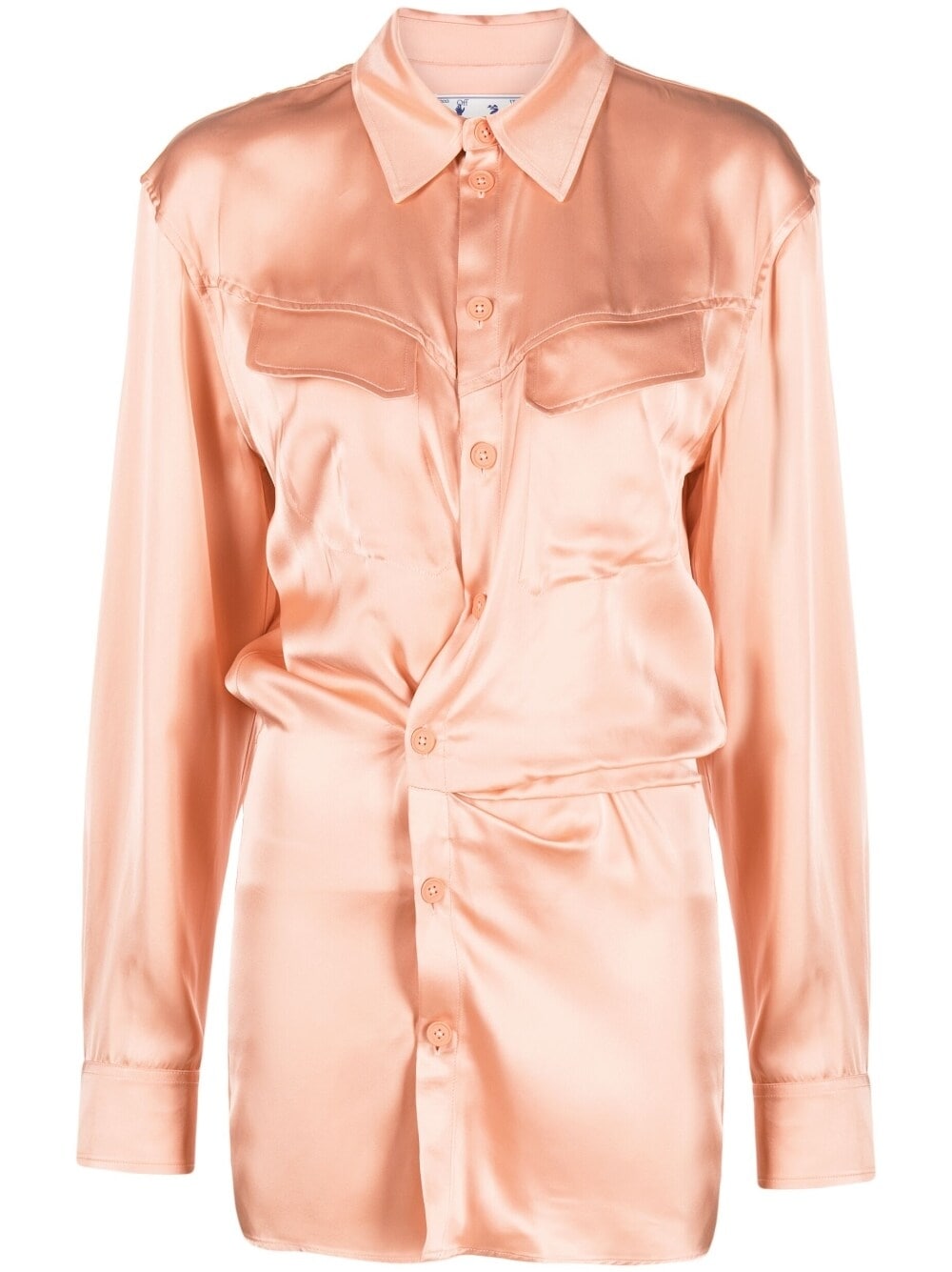 Off White twist-detail shirt dress