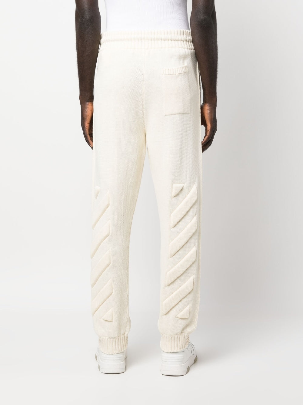 Off White Diag-stripe knitted track pants