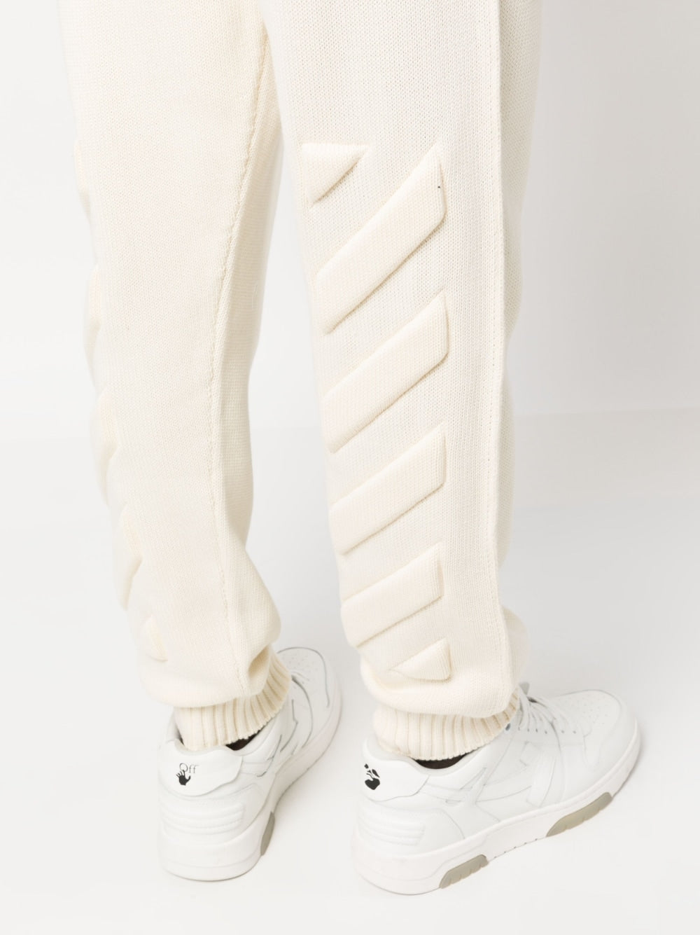 Off White Diag-stripe knitted track pants