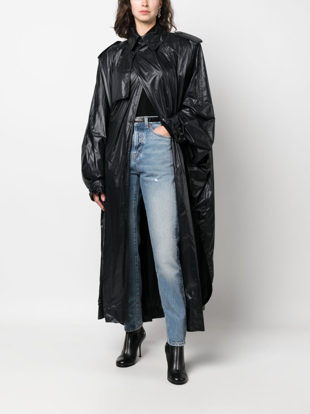 Saint Laurent shoulder-pad Oversized Trench Coat