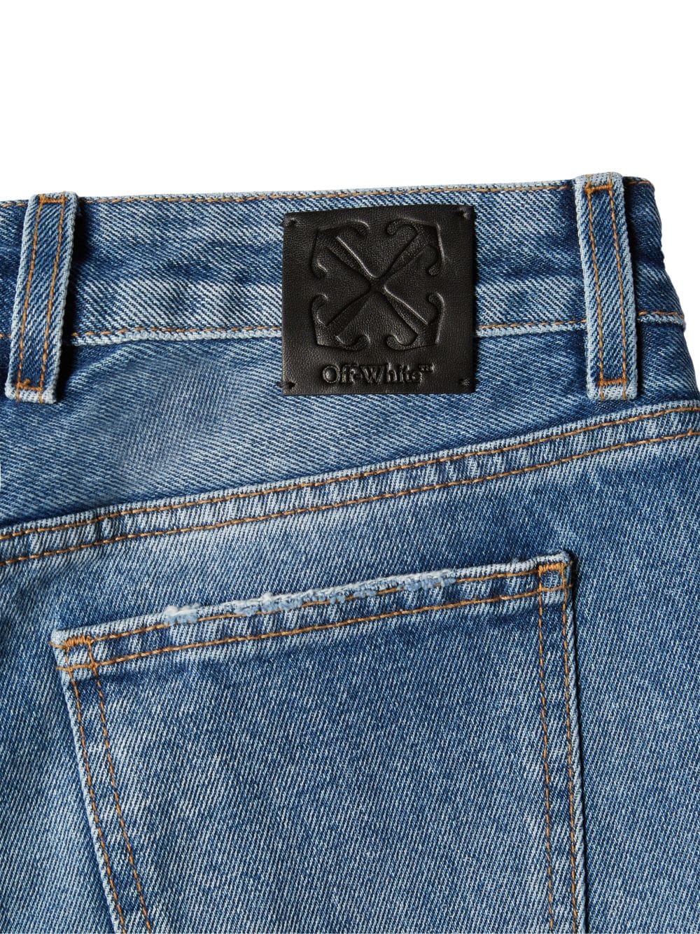 Off White Mid-rise flared jeans