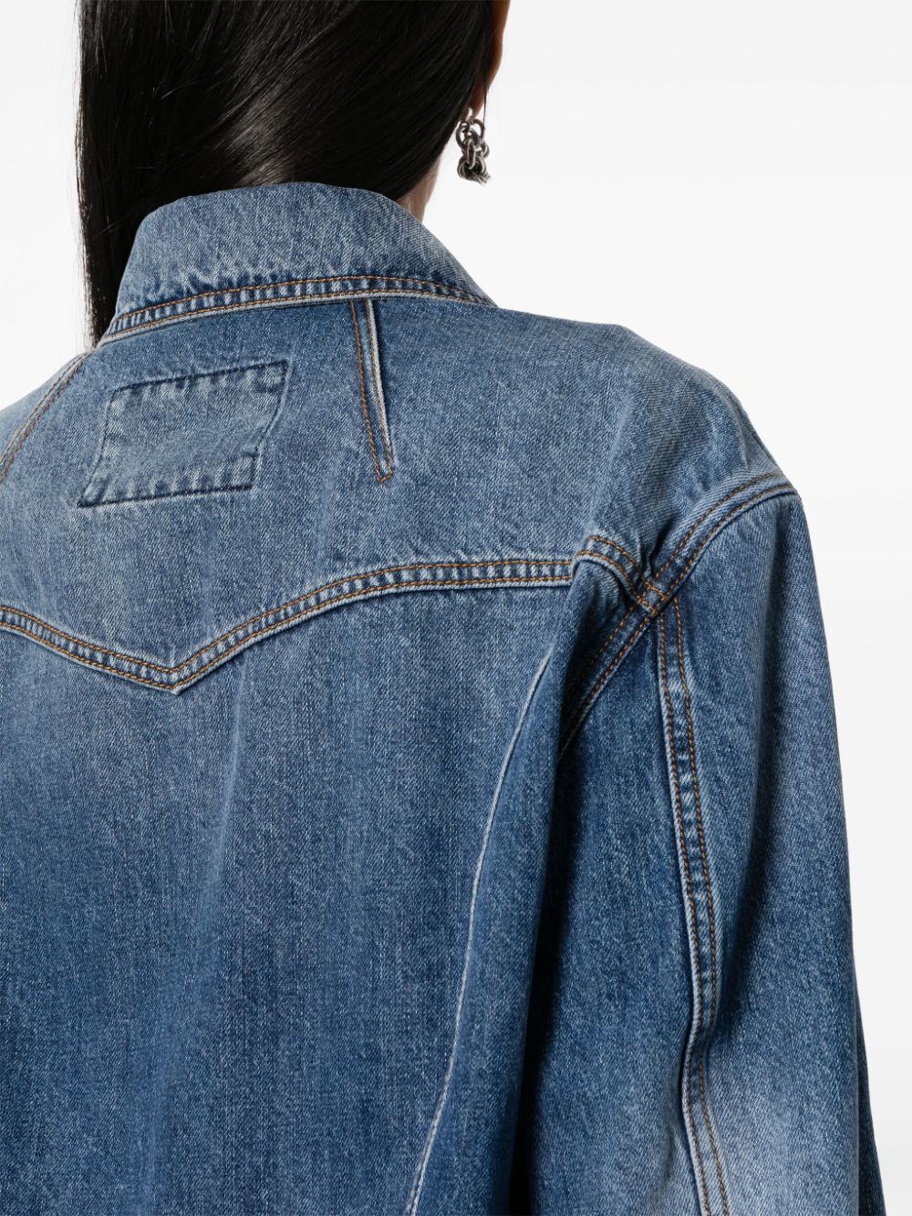 Alexander McQueen Cropped denim jacket