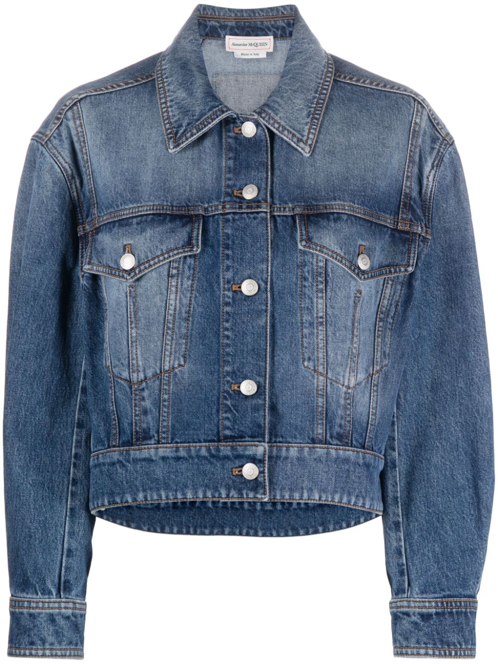Alexander McQueen Cropped denim jacket