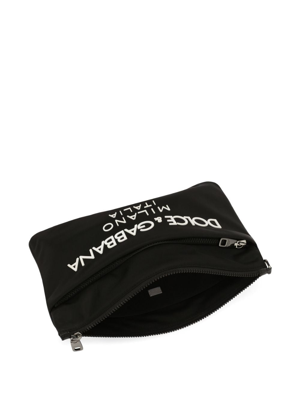 Dolce & Gabbana Nylon pouch with rubberized logo
