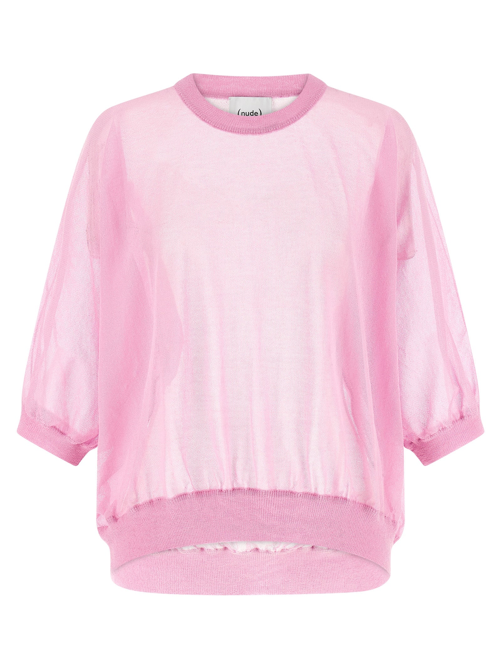 Nude Semi-sheer Cotton Sweater