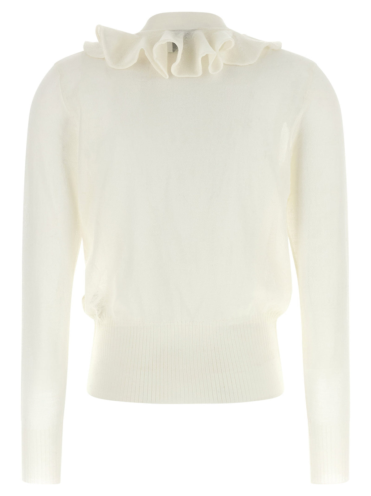 Nude Ruffle Cardigan