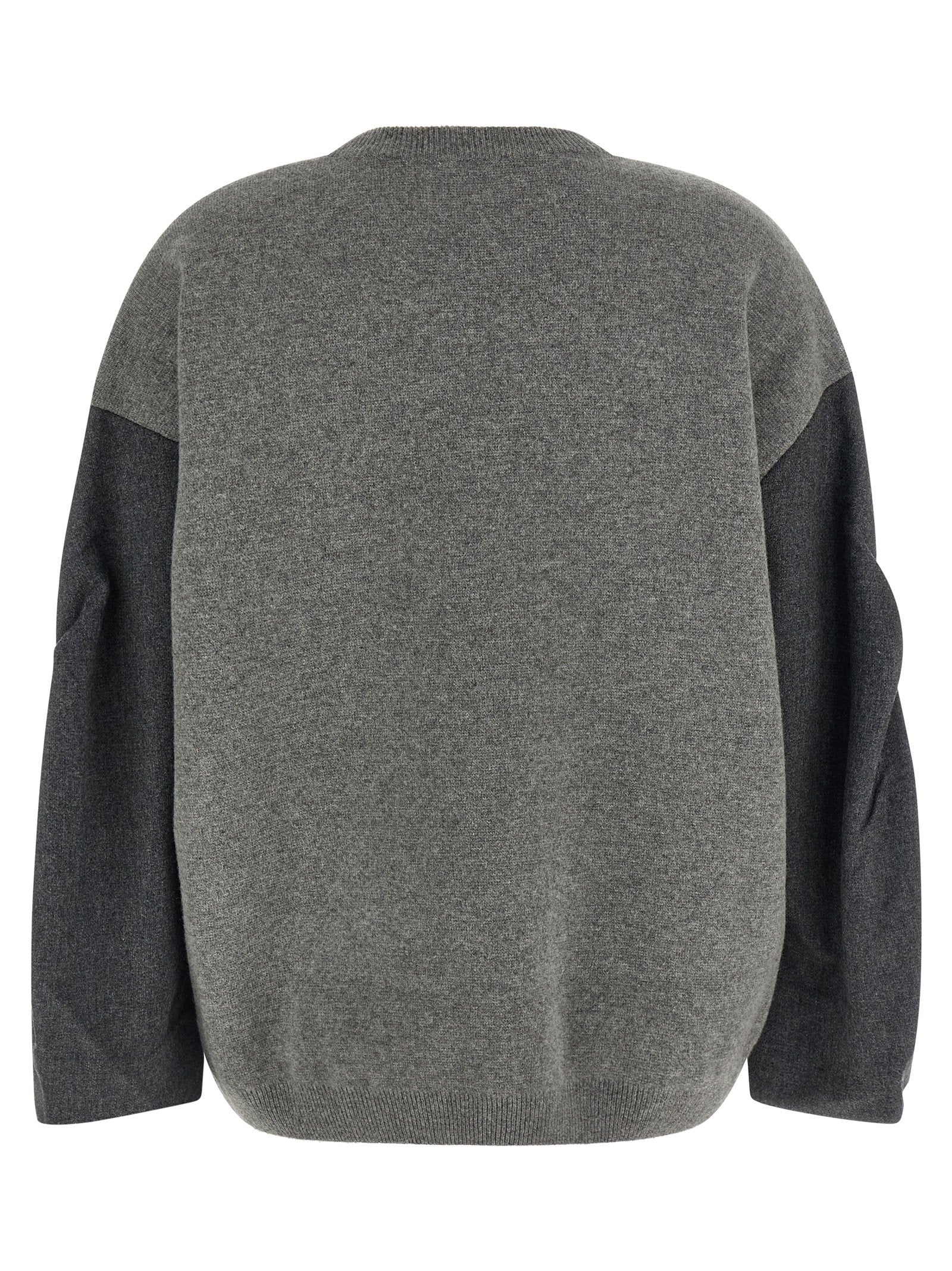 Nude Two-tone Sleeve Sweater