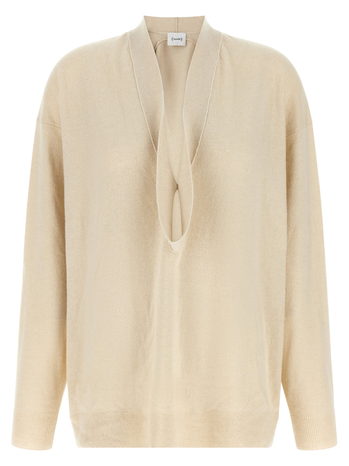 Nude Beige Ring Neck Sweater