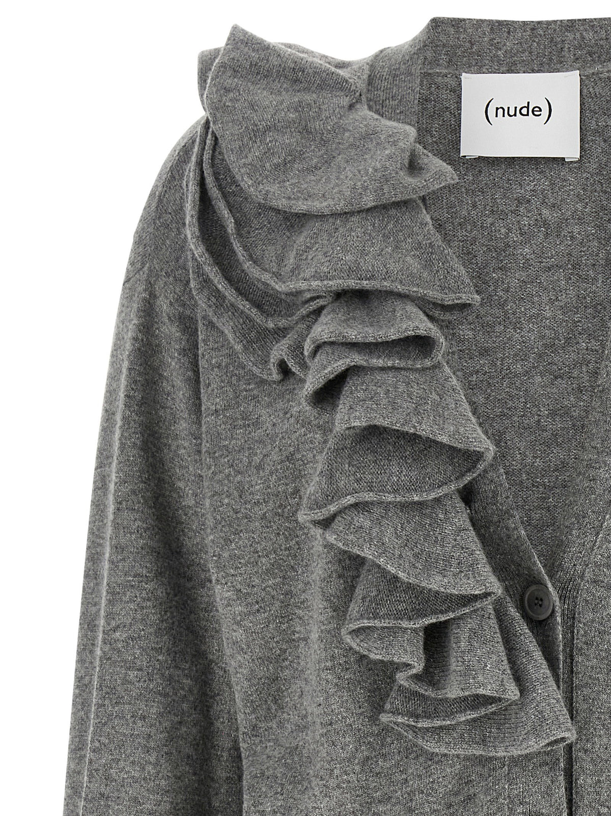 Nude Ruffle Cardigan