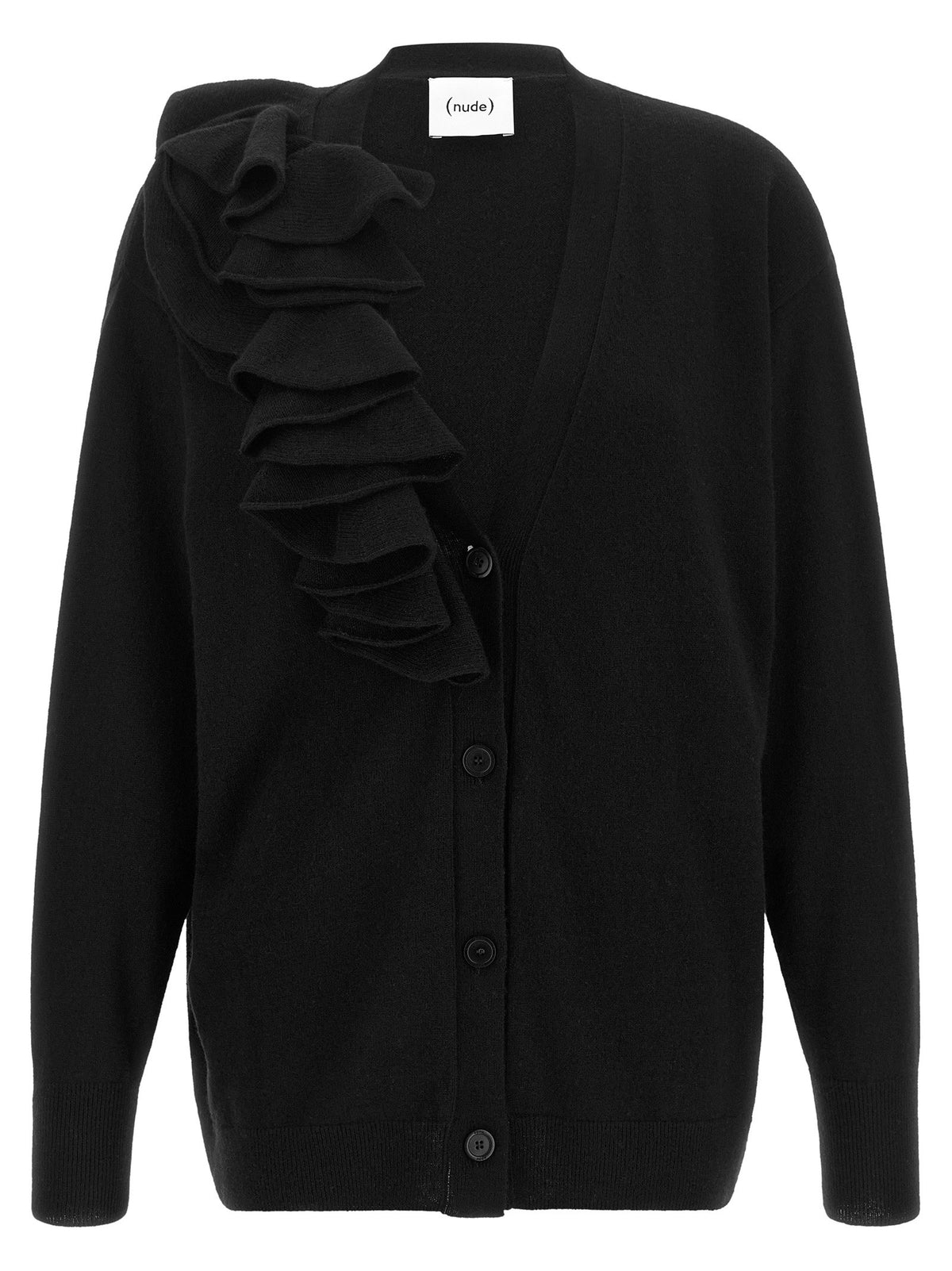 Nude Ruffle Cardigan