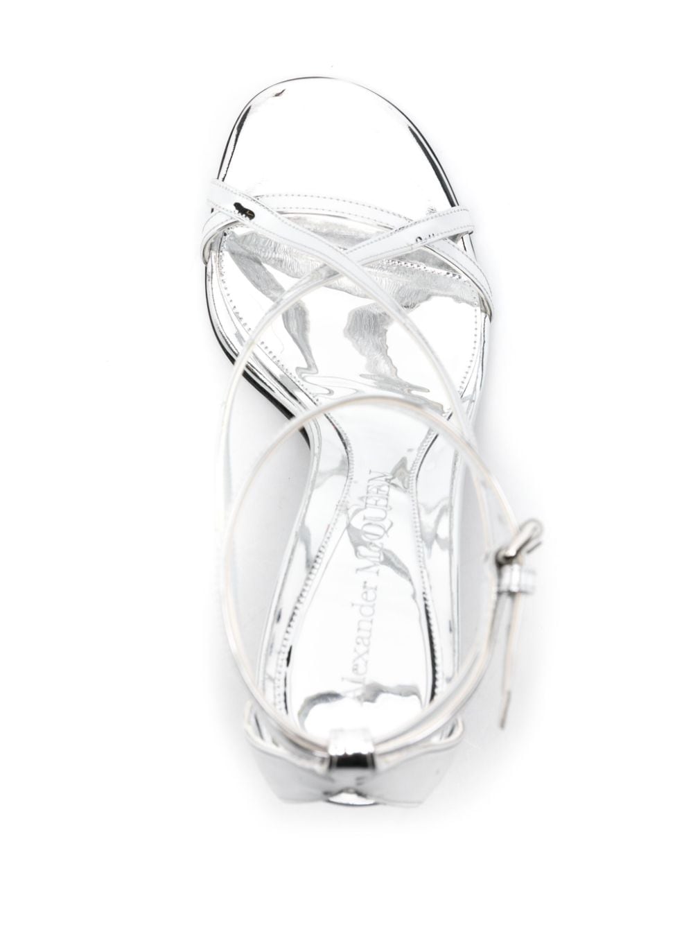 Alexander McQueen Twisted Armadillo 95mm patent sandals