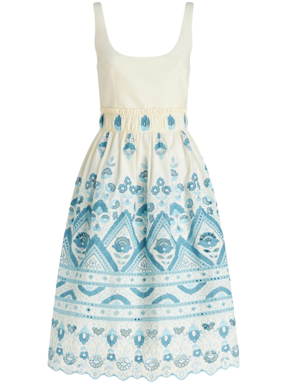 Etro Broderie anglaise flared dress