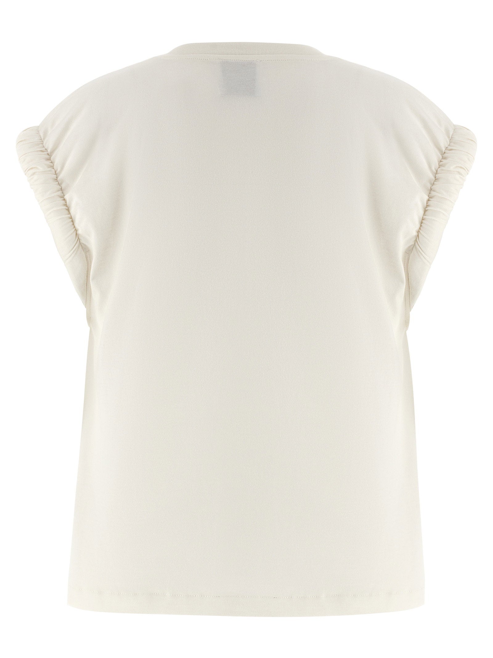 Nude Curled Sleeve T-shirt