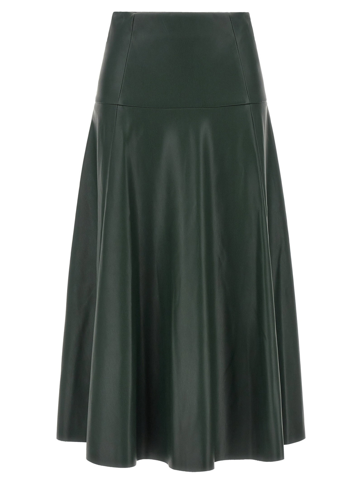 Nude Eco-leather Skirt