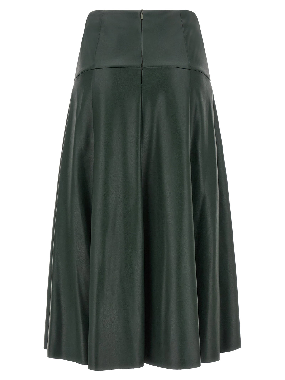 Nude Eco-leather Skirt