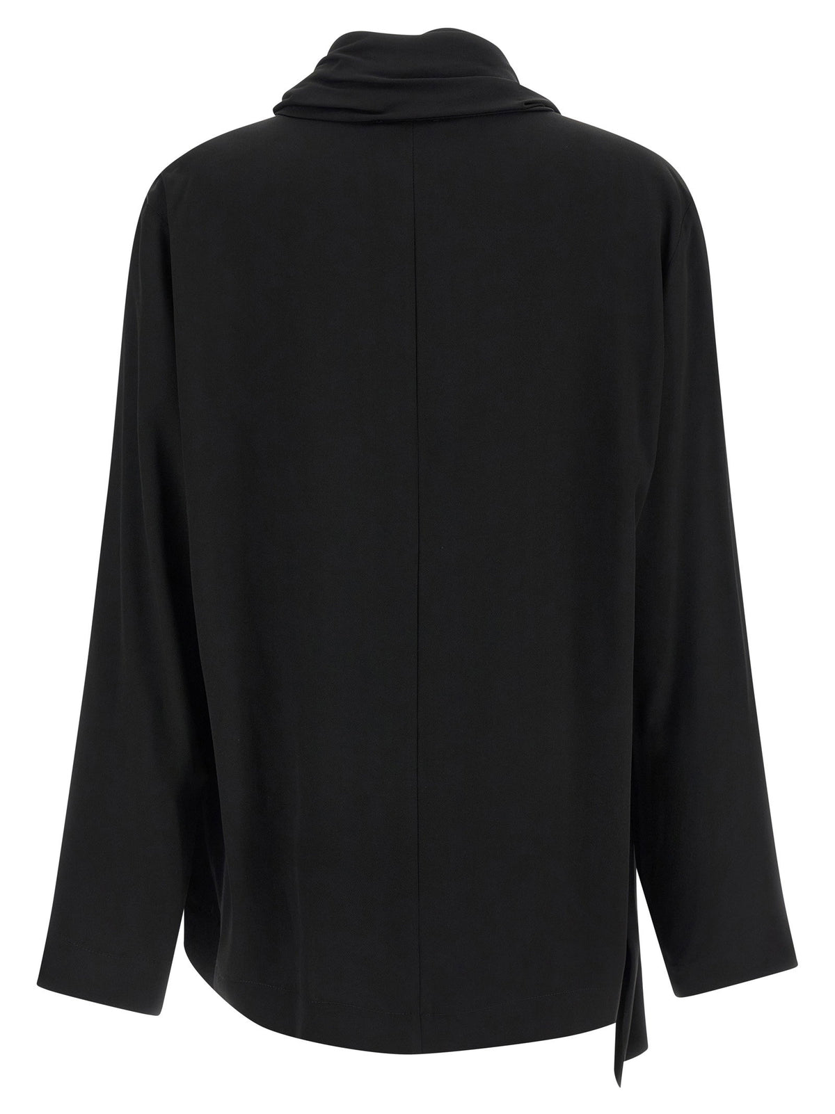 Nude Draped Panel Blouse