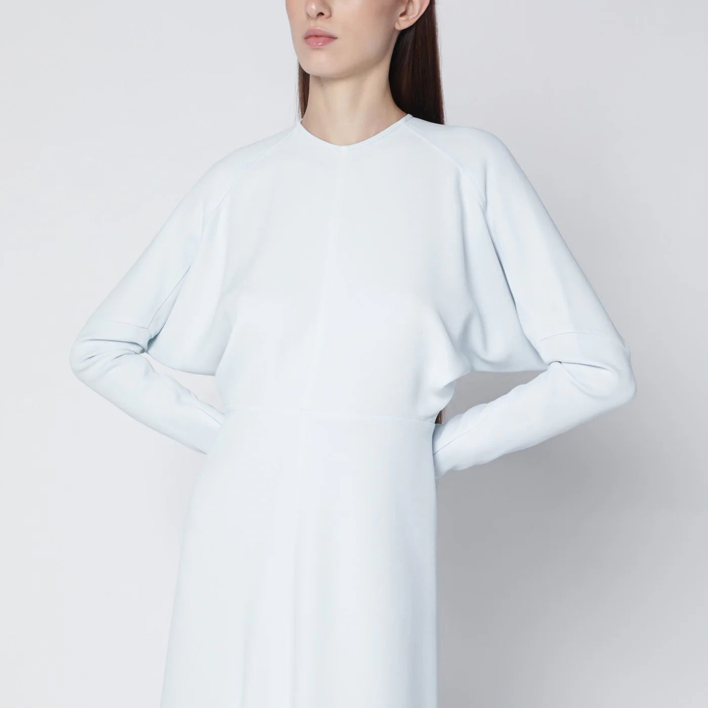Victoria Beckham Ice blue Dolman midi dress