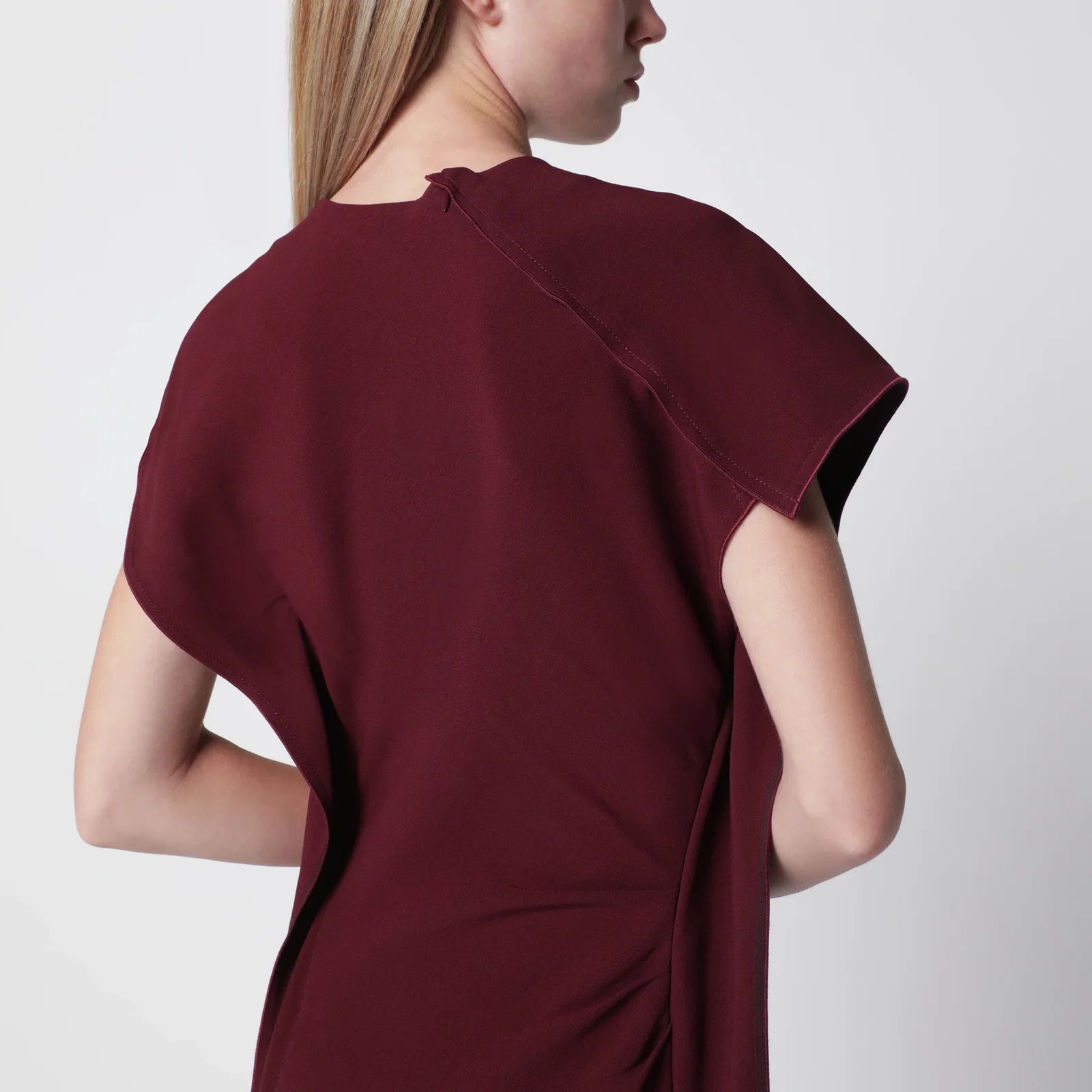 Victoria Beckham Victoria stretch cady ankle-length dress in cinnabar red