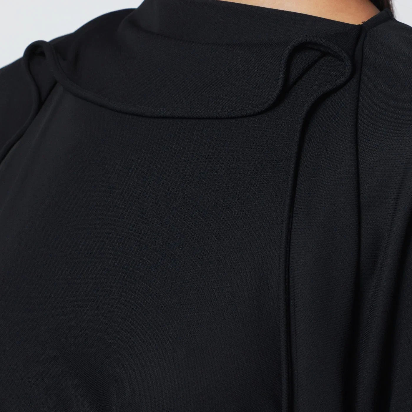 Victoria Beckham Black midi dress in draped jersey