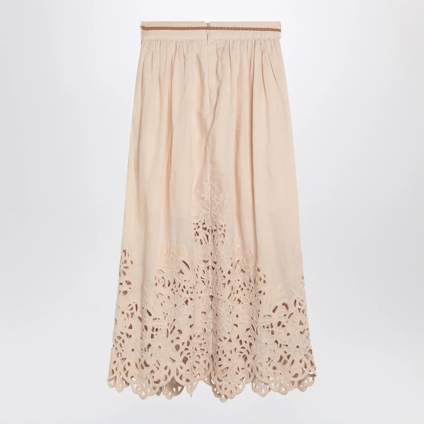 ZIMMERMANN Wylie cream colored midi skirt