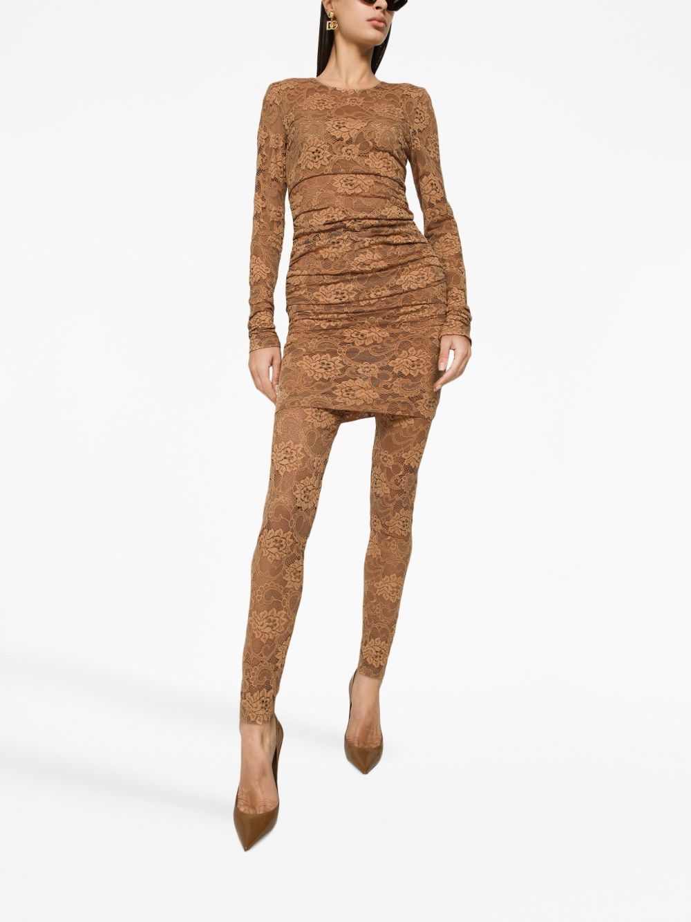 Dolce & Gabbana Short floral lace dress